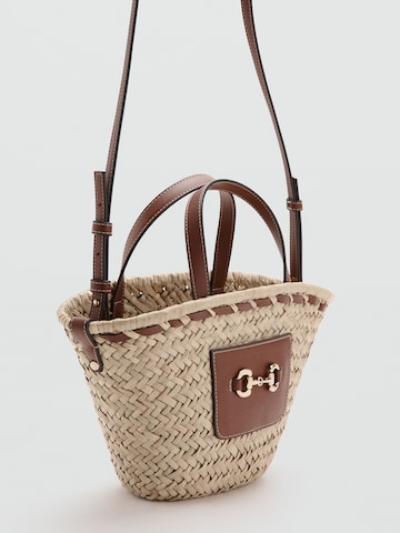 MANGO Shopper 'Cies' in Beige