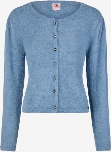 SPIETH & WENSKY Trachtenstrickjacke 'Hulla' mit Glitzerknöpfe, weicher Stoff in blau, Produktansicht