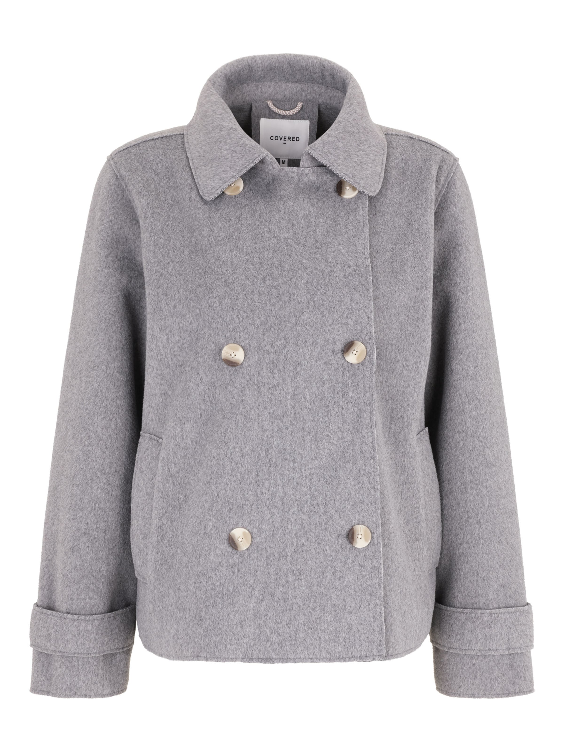 Covered Between-Season Jacket 'WISAL' in Grey: front