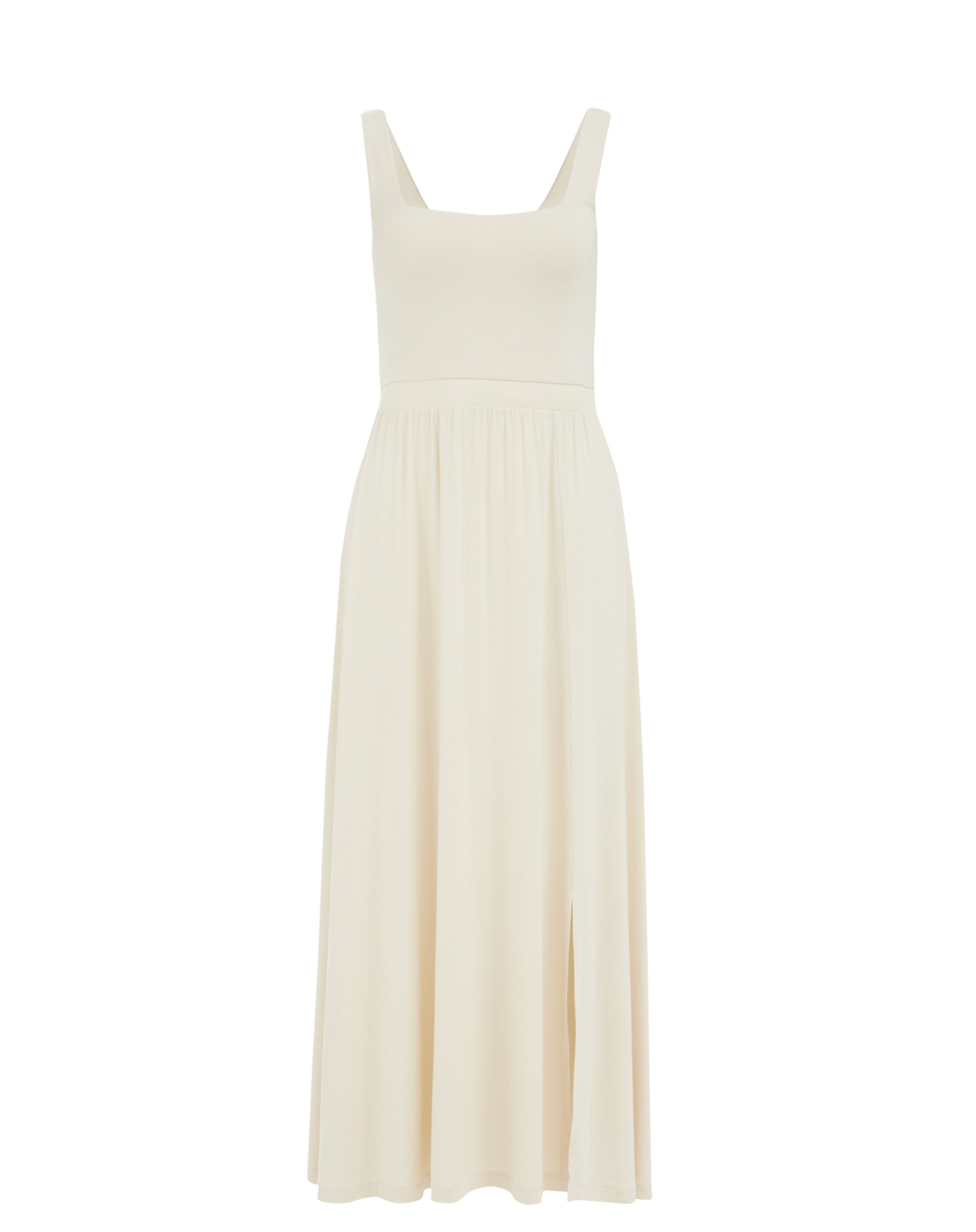 WE Fashion Рокля в бежово: отпред