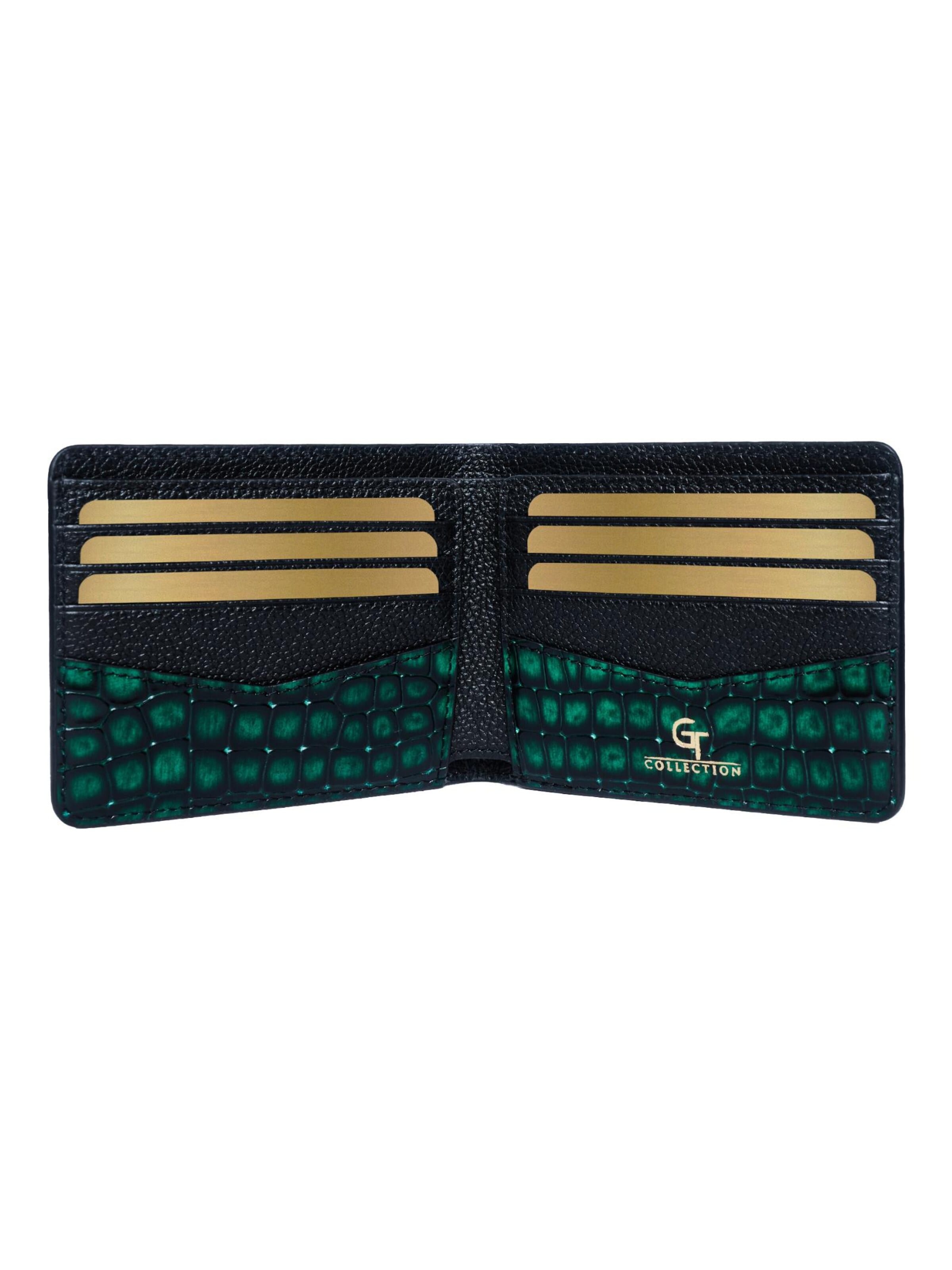 Porte-monnaies 'Croc Prestige' GT Collection en vert