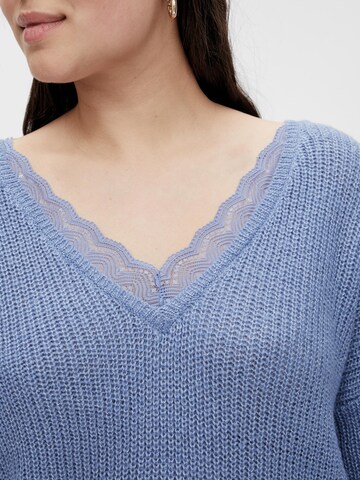 Vila Curve Sweater 'Glacy' in Blue