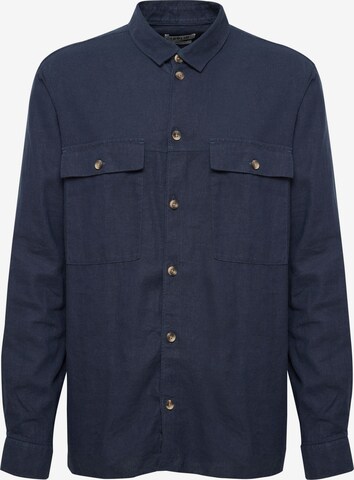 !Solid Comfort fit Button Up Shirt 'Sdalan' in Blue: front