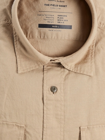 JACK & JONES Regular Fit Hemd 'SUMMER FIELD' in Braun