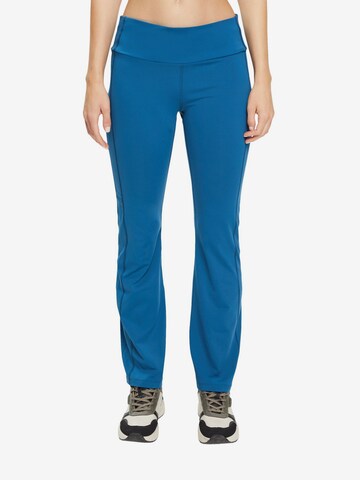 ESPRIT Flared Workout Pants in Blue: front