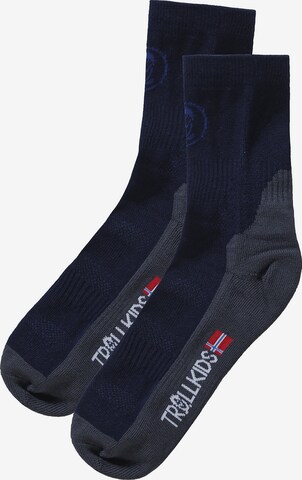 TROLLKIDS Normální Sportovní ponožky – modrá: přední strana