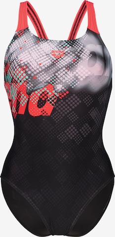 ARENA Swimsuit 'SPLASH POINT' in Black: front