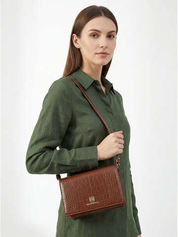Borsa a spalla 'Borsa a Spalla Nicole Bruno Magli Ecopelle Texture Coccodrillo' di Bruno Magli in marrone