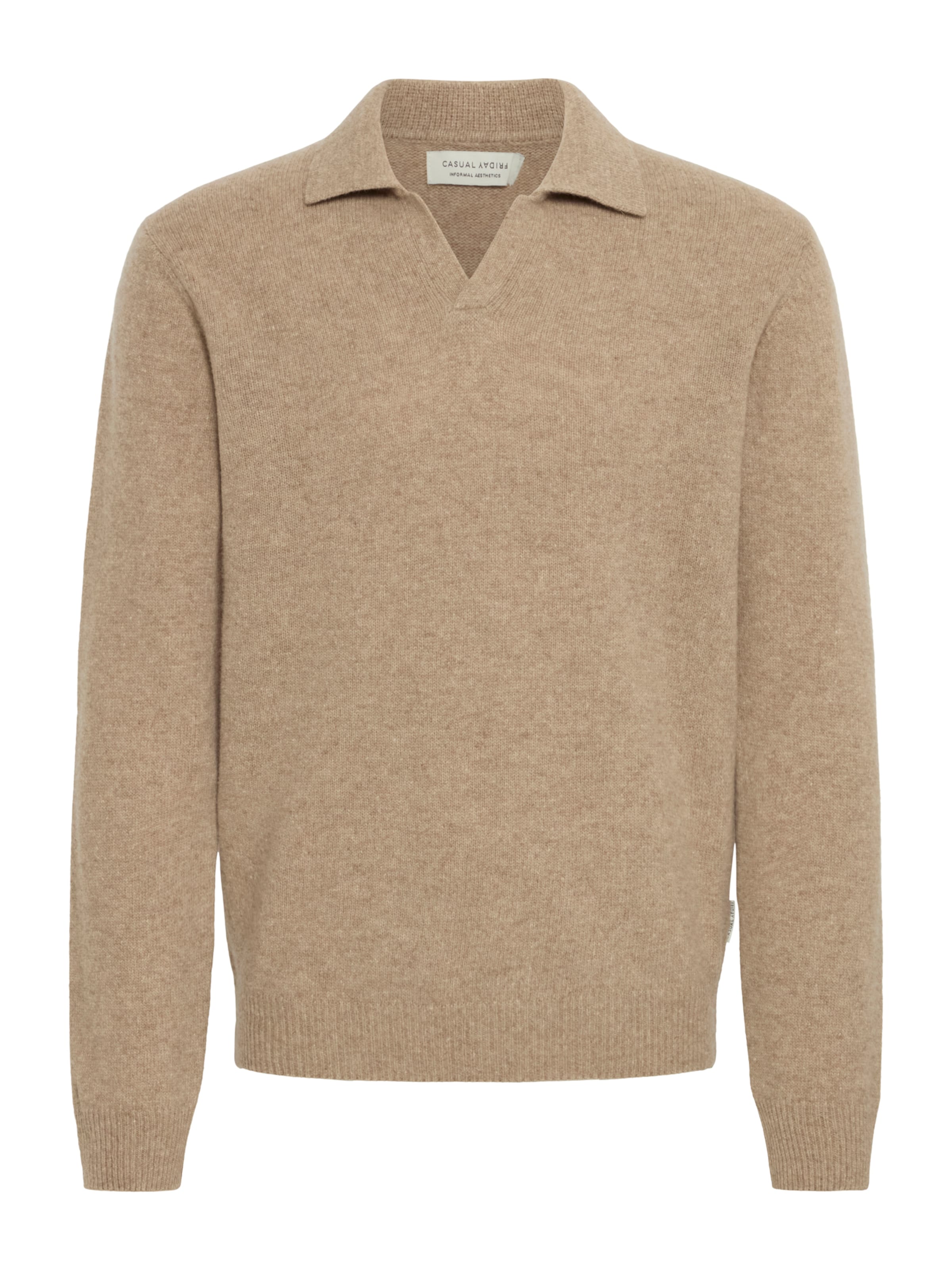 Casual Friday Trui 'CFKarl' in Beige: voorkant