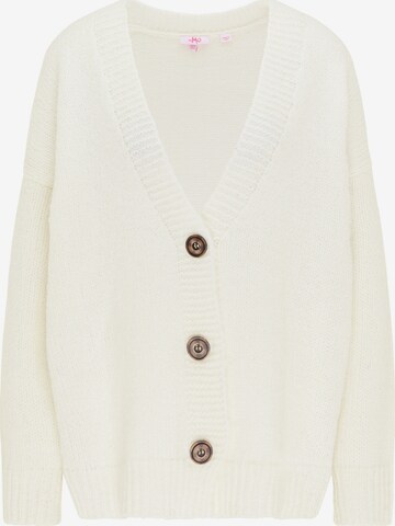 MYMO Oversized Cardigan in White: front