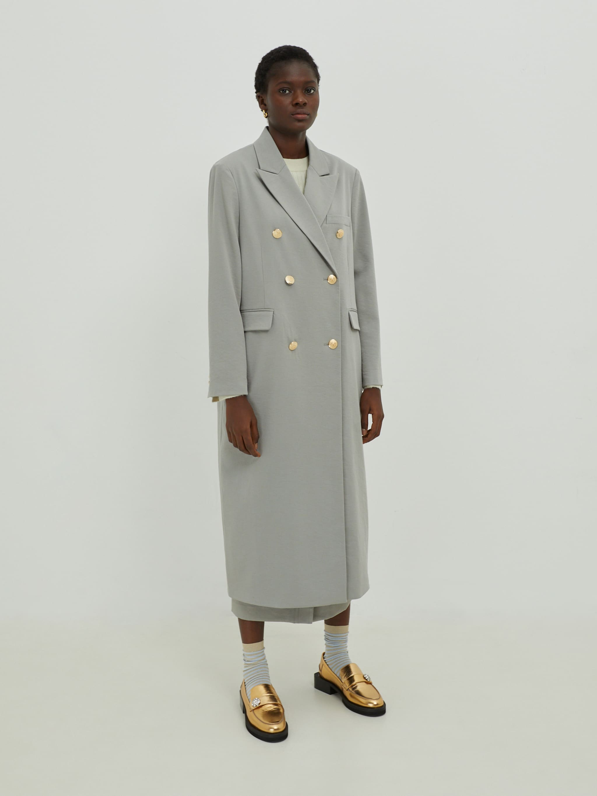 EDITED Produkter Overgangsfrakke 'Jamie' grå