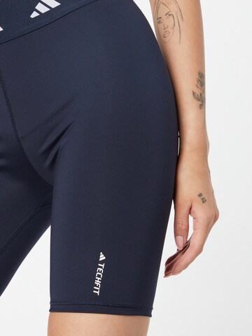 ADIDAS PERFORMANCE Skinny Sporthose 'Techfit Bike' in Blau