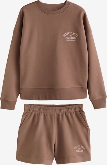 Next Hausanzug in 4XL-5XL in schoko / rosa, Produktansicht