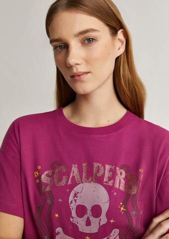 Scalpers Shirt 'Skull Festival Tee' in Lila