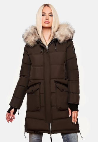 Manteau d’hiver 'Chaskaa' MARIKOO en marron : devant