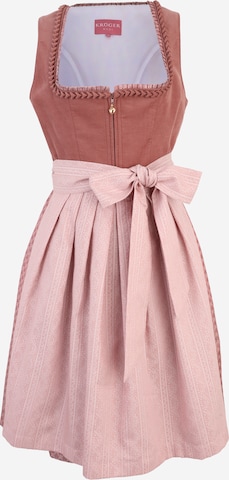 Krüger Madl Dirndl värissä vaaleanpunainen: etupuoli