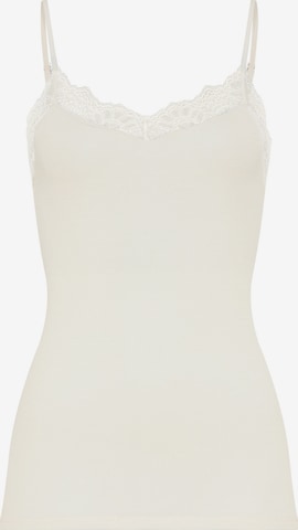 Haut ' Woolen Lace ' Hanro en blanc : devant