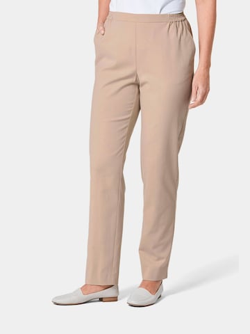 Goldner Regular Pants 'Martha' in Brown: front