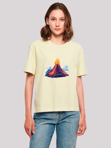 F4NT4STIC Shirt 'Vulkanausbruch' in Yellow: front