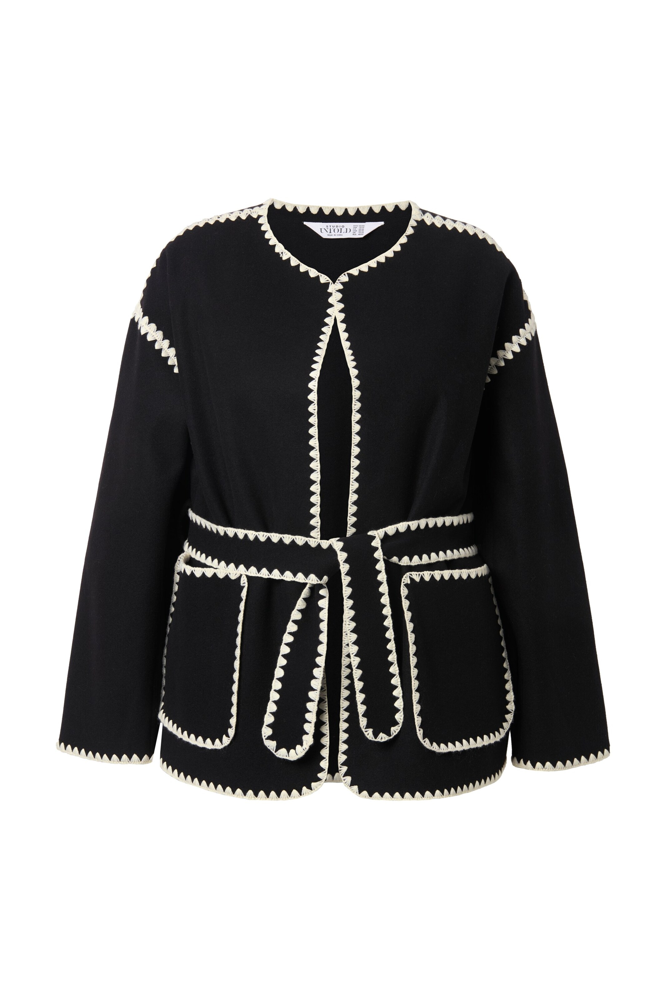 Studio Untold Tussenjas in Zwart: voorkant