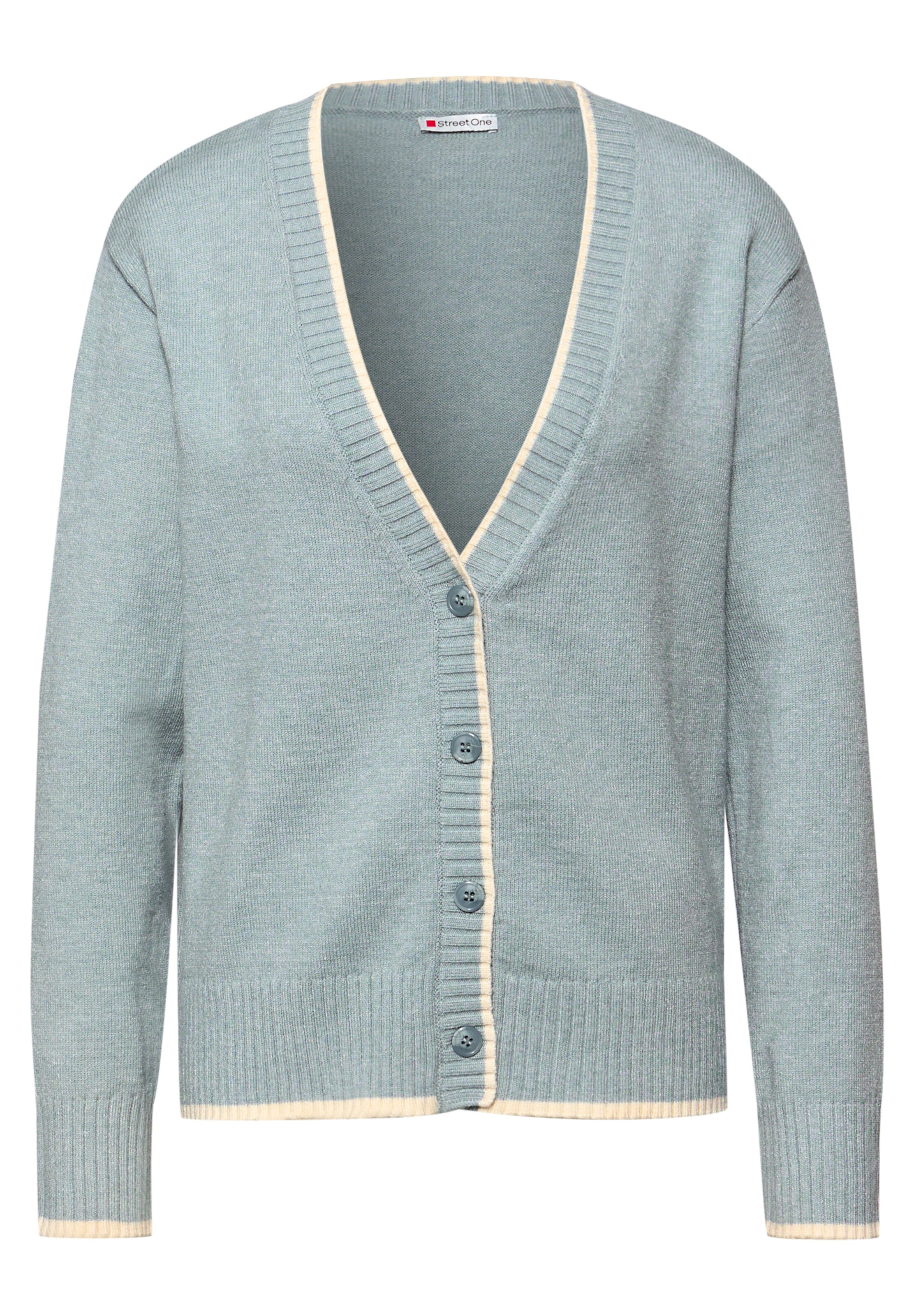 STREET ONE Strickjacke in Blau: Vorderseite