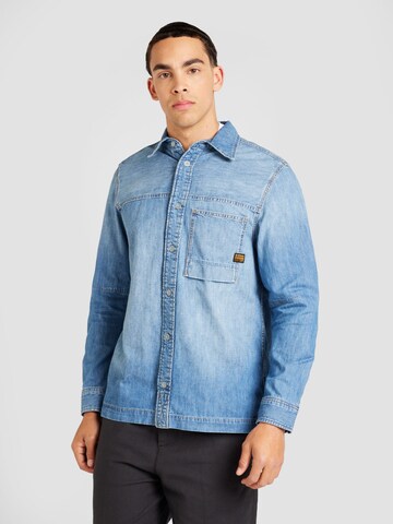 G-STAR Regular Fit Hemd in Blau: Vorderseite