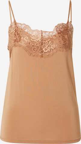 SOAKED IN LUXURY Top 'Clara' in Beige: voorkant