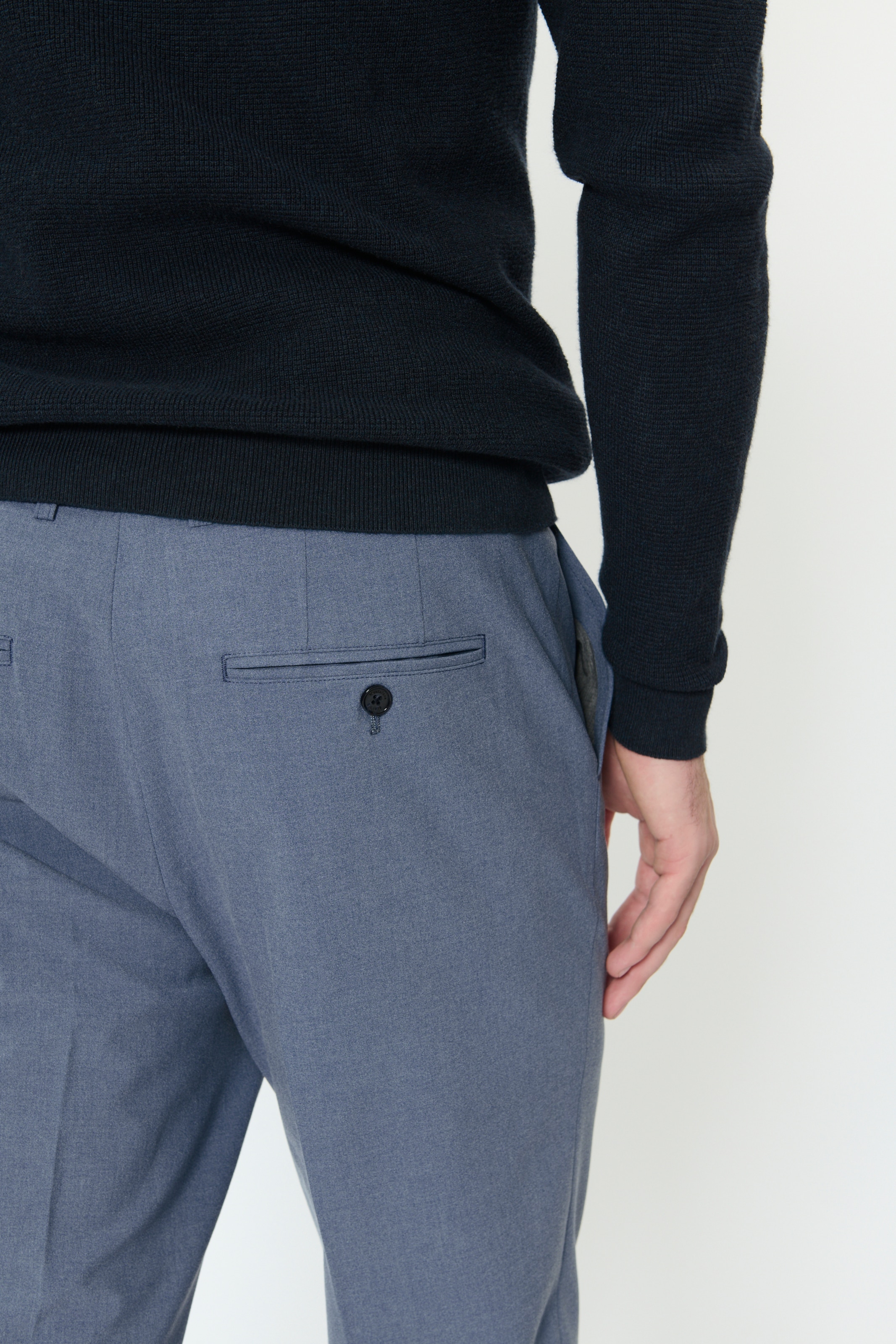 Matinique Slimfit Bukser med fals 'Aliam' i blå