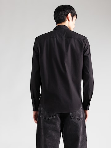 MUSTANG Slim Fit Hemd 'Canton' in Schwarz