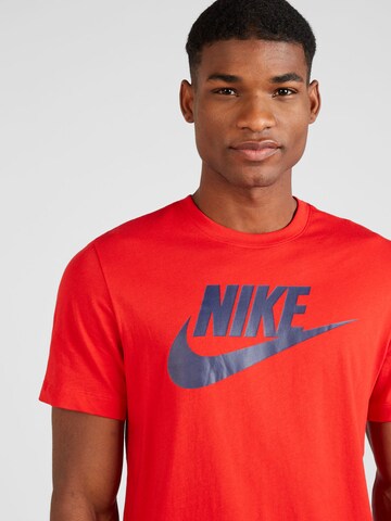 Nike Sportswear - Regular Fit Camisa 'ICON FUTURA' em vermelho