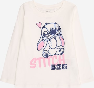 Maglietta 'NMFVOSLA STITCH' di NAME IT in bianco: frontale