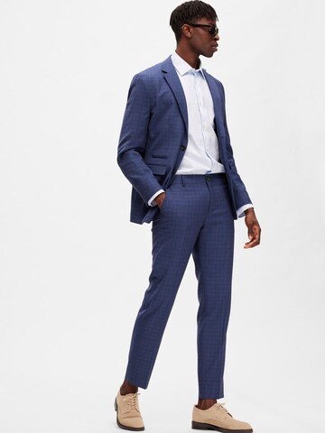 Coupe slim Pantalon à plis 'Neil' SELECTED HOMME en bleu