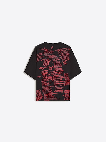 Bershka Póló 'EMINEM' - fekete