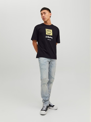 JACK & JONES Bluser & t-shirts 'Keith Haring' i sort