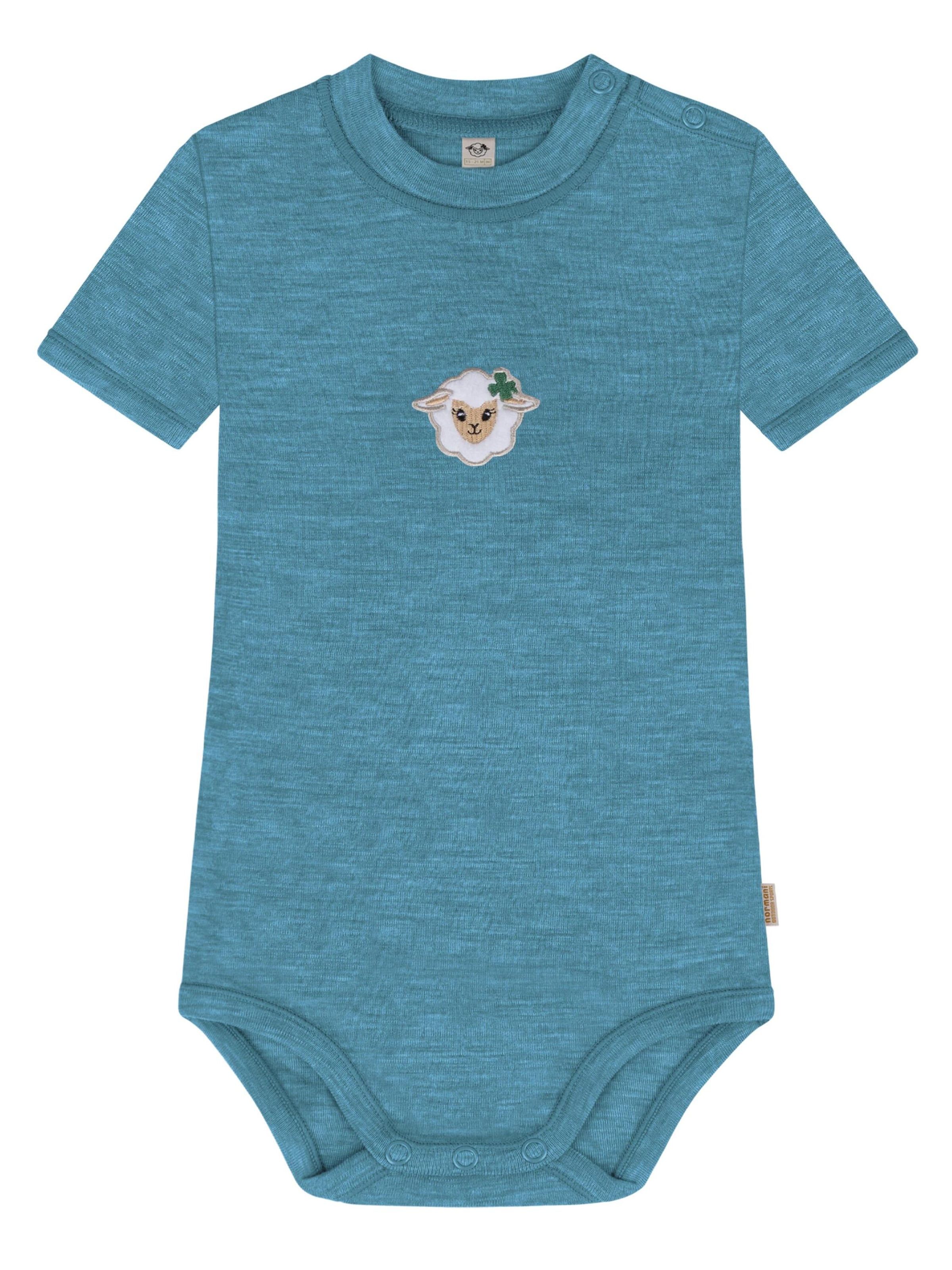 Barboteuse / body 'Tihoi' normani en bleu : devant