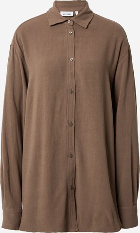 WEEKDAY Blouse in Bruin: voorkant