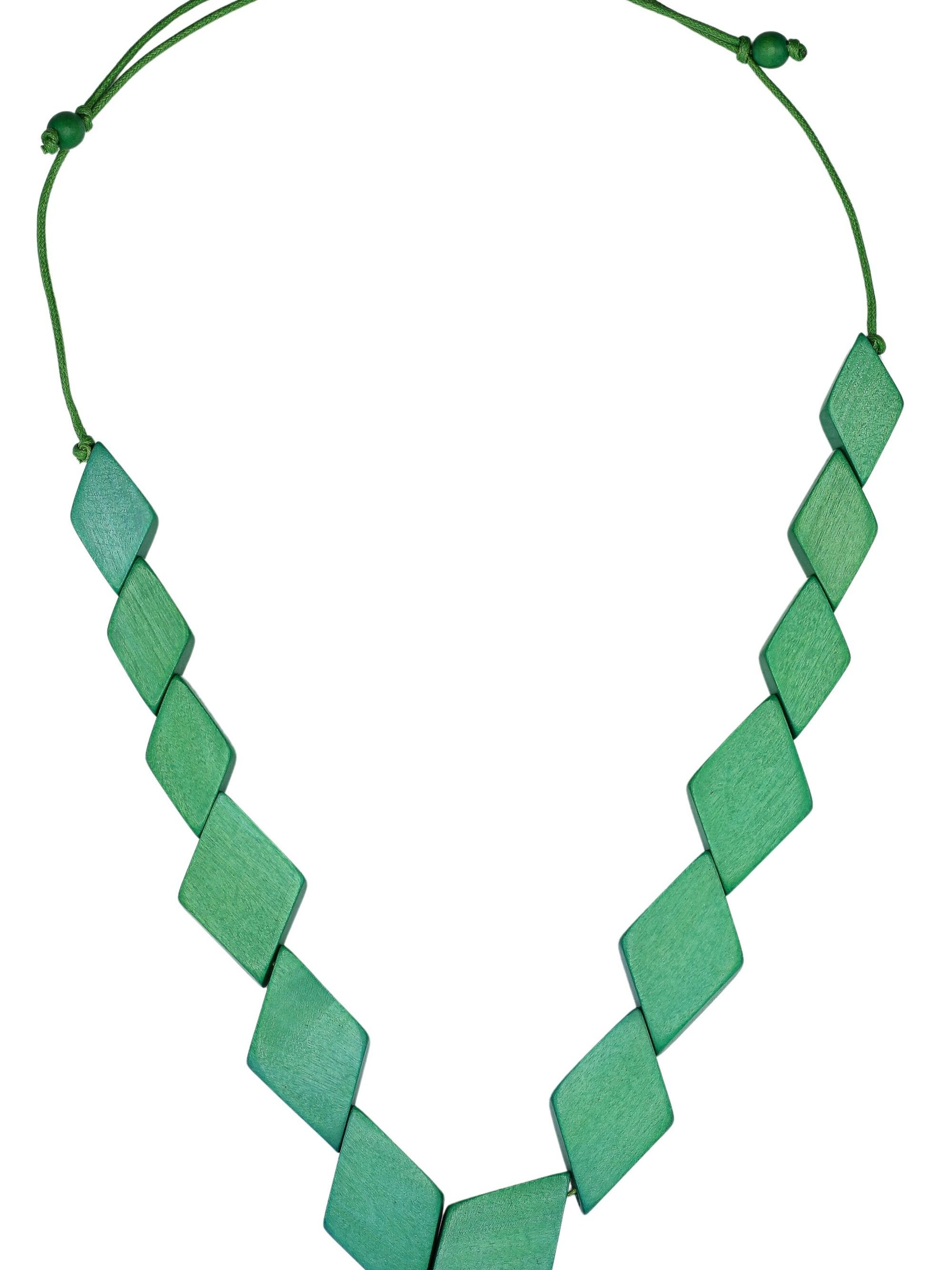 COLLEZIONE ALESSANDRO Necklace 'Raute' in Green: front
