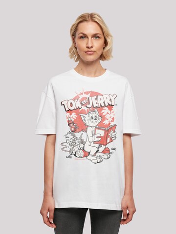 F4NT4STIC Shirt 'Tom Und Jerry Rocket Prank' in White: front