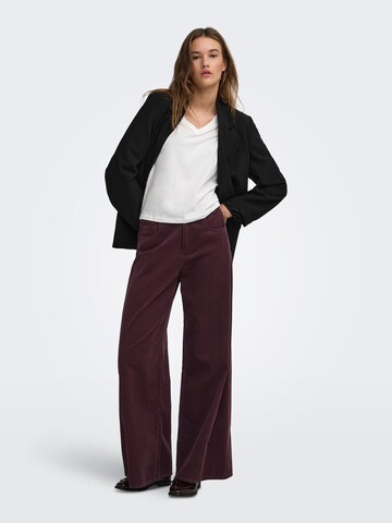 ONLY - Pierna ancha Pantalón 'NESSA' en rojo