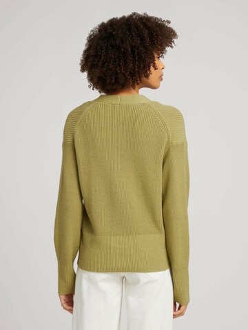 TOM TAILOR Knit Cardigan in Green