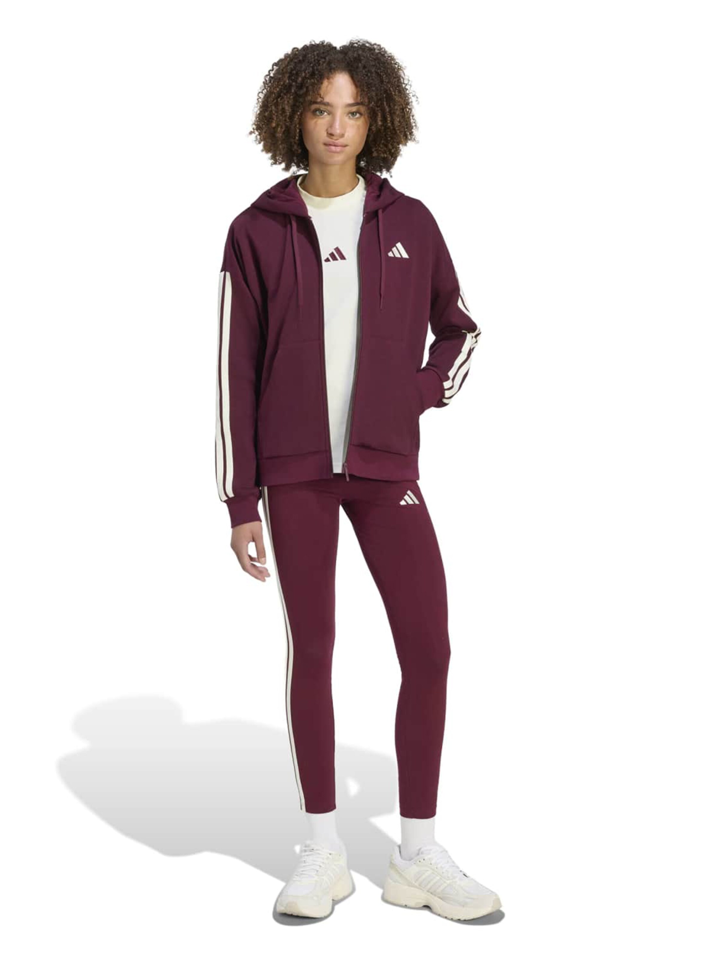Bluză cu fermoar sport 'Essentials' de la ADIDAS SPORTSWEAR pe roșu