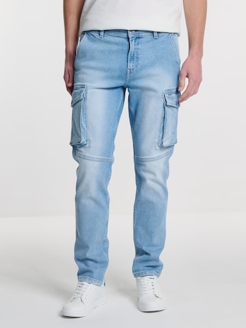 BIG STAR Slim fit Cargo Jeans in Blue: front