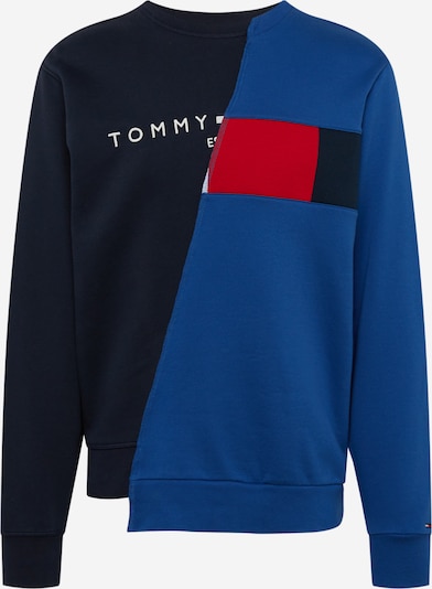 Bluză de molton Tommy Jeans pe albastru / bleumarin / roșu / alb, Vizualizare produs