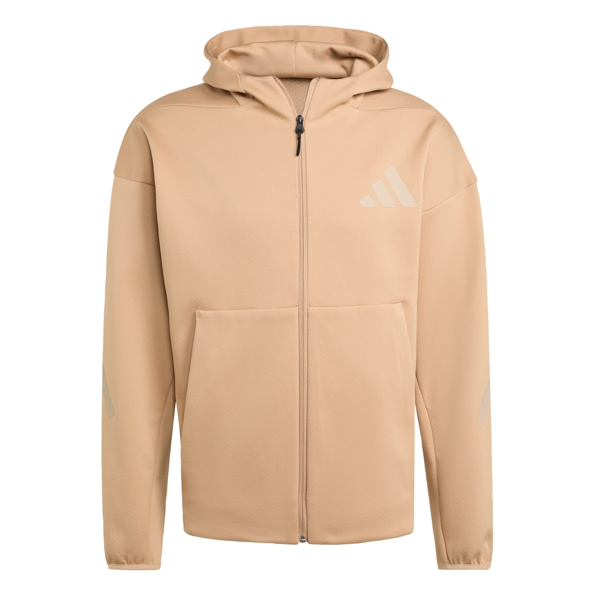 Bluză cu fermoar sport 'Z.N.E.' de la ADIDAS SPORTSWEAR pe maro: față