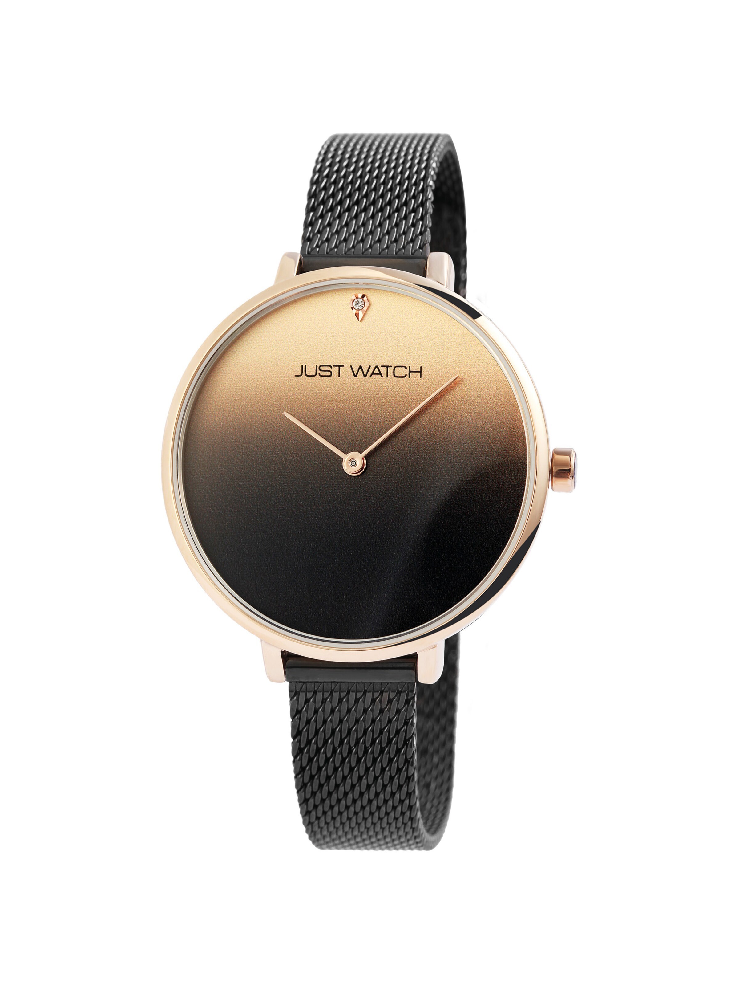 Just Watch Analog Watch 'Darcie, Mineralglas' in Black: front
