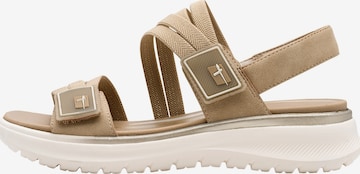 Tamaris Sandaal in Beige: voorkant