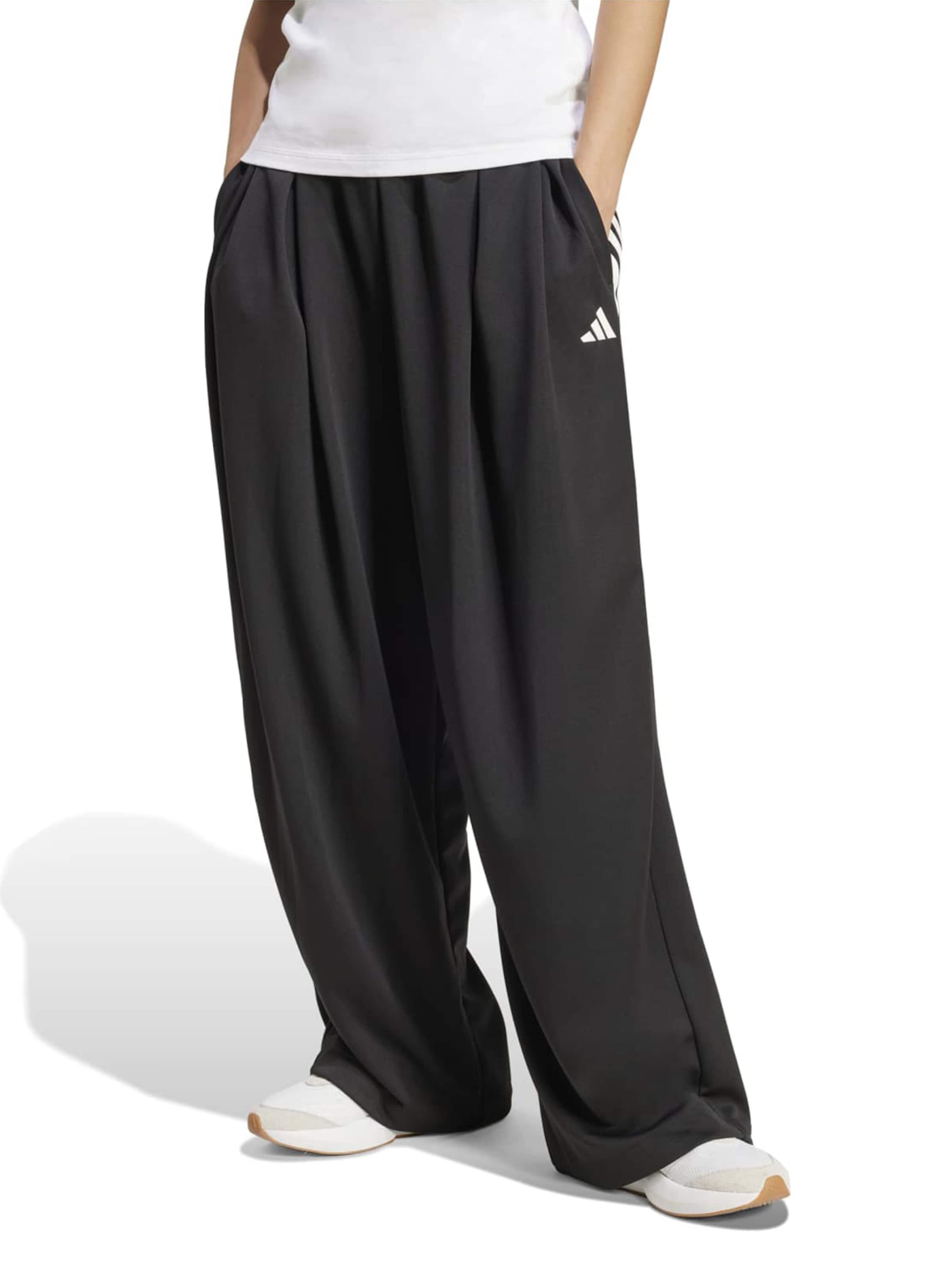 Loosefit Pantaloni sportivi 'TIRO' di ADIDAS SPORTSWEAR in nero: frontale