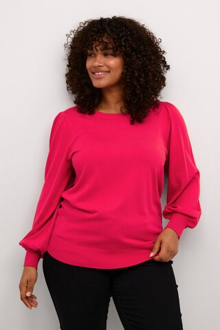 KAFFE CURVE Pullover 'Miana ' in Pink: predná strana