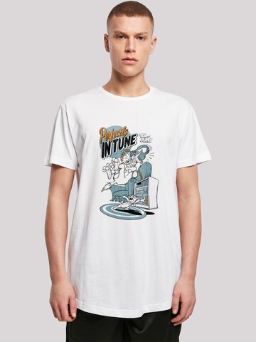 F4NT4STIC Shirt 'Tom and Jerry Perfectly In Tune' in White: front