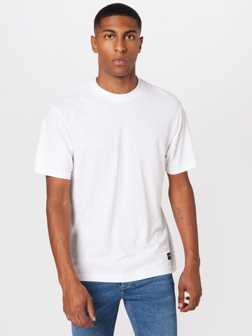 Afends - Camisa 'Hemp' em branco: frente